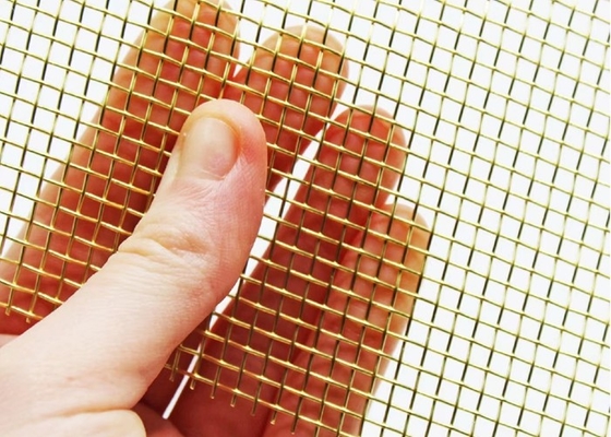 2.03mm Dia Brass Woven Wire Mesh/tela d'ottone della tela metallica