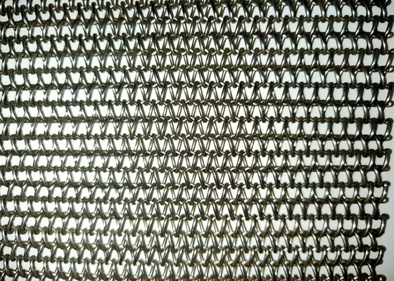 Drappi della bobina del metallo di larghezza di Diamond Hole Architectural Metal Mesh 0.5-2m