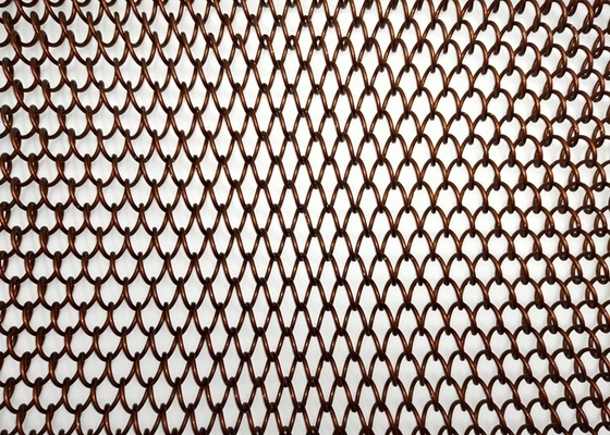 Drappi della bobina del metallo di larghezza di Diamond Hole Architectural Metal Mesh 0.5-2m