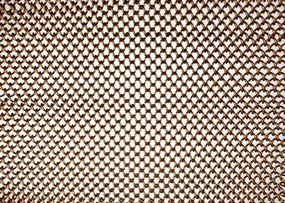 Drappi della bobina del metallo di larghezza di Diamond Hole Architectural Metal Mesh 0.5-2m