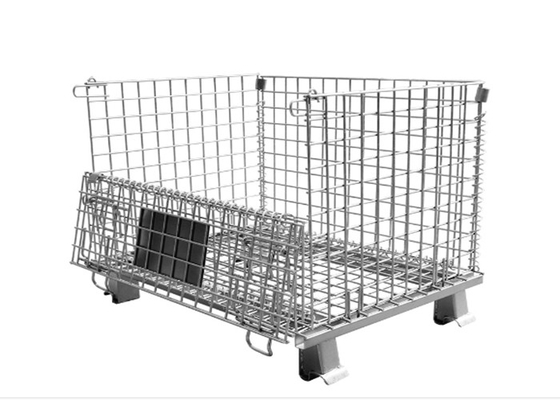 800kg Mesh Container pieghevole, filo di ferro galvanizzato Mesh For Warehouse/officina