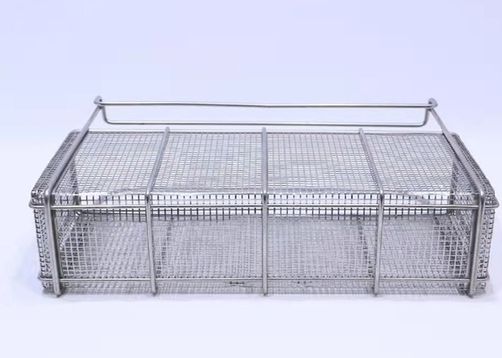 Disinfezione ad alta temperatura di Mesh Storage Basket Sterilization Medical del cavo rettangolare