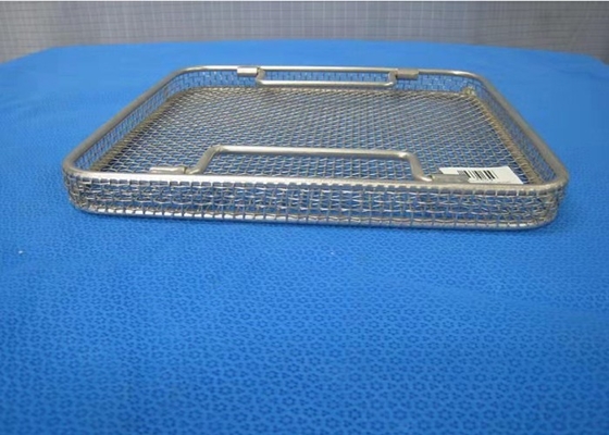 Disinfezione ad alta temperatura di Mesh Storage Basket Sterilization Medical del cavo rettangolare