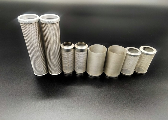 Cavo bordato Mesh Tube Cylinder Filters di acciaio inossidabile 635mesh di 2mm